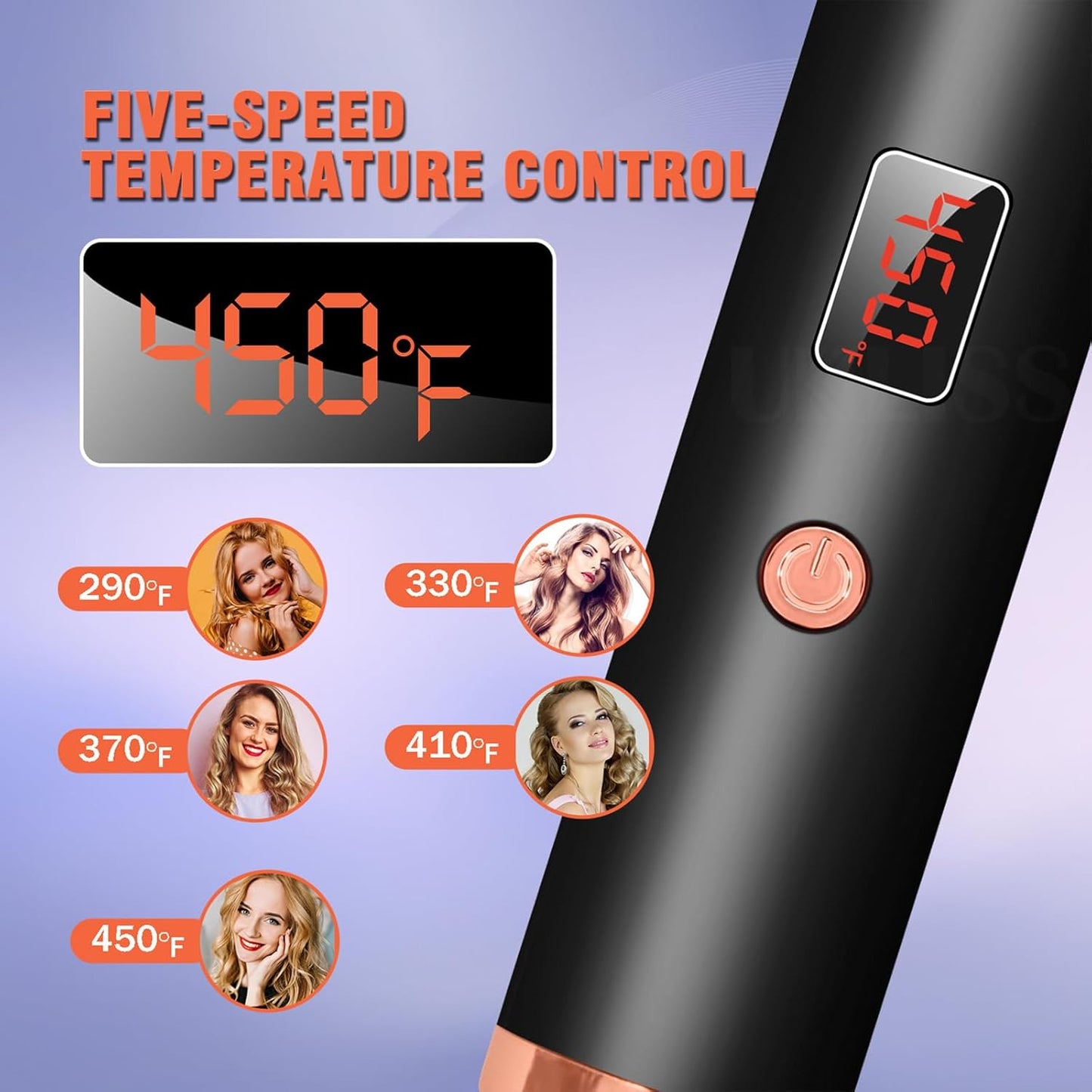 Ceramic Tourmaline Curling Iron Brush – 1.5" Dual Voltage