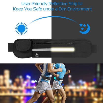 Running Waist Bag – Waterproof Lycra Sports Belt Phone Holder