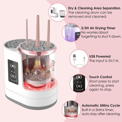 Electric Makeup Brush Cleaner – 4-in-1 UV Sterilizer Machine