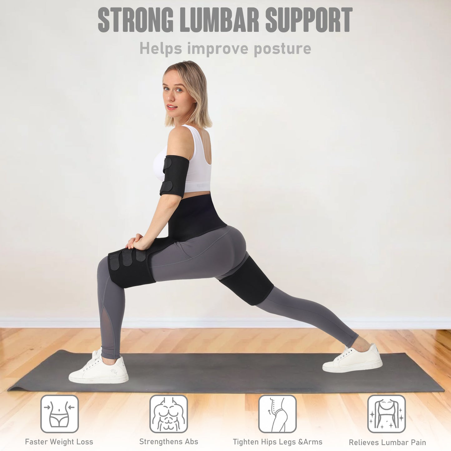 Waist & Thigh Shaping Belt Set – Full Body Neoprene Trainer