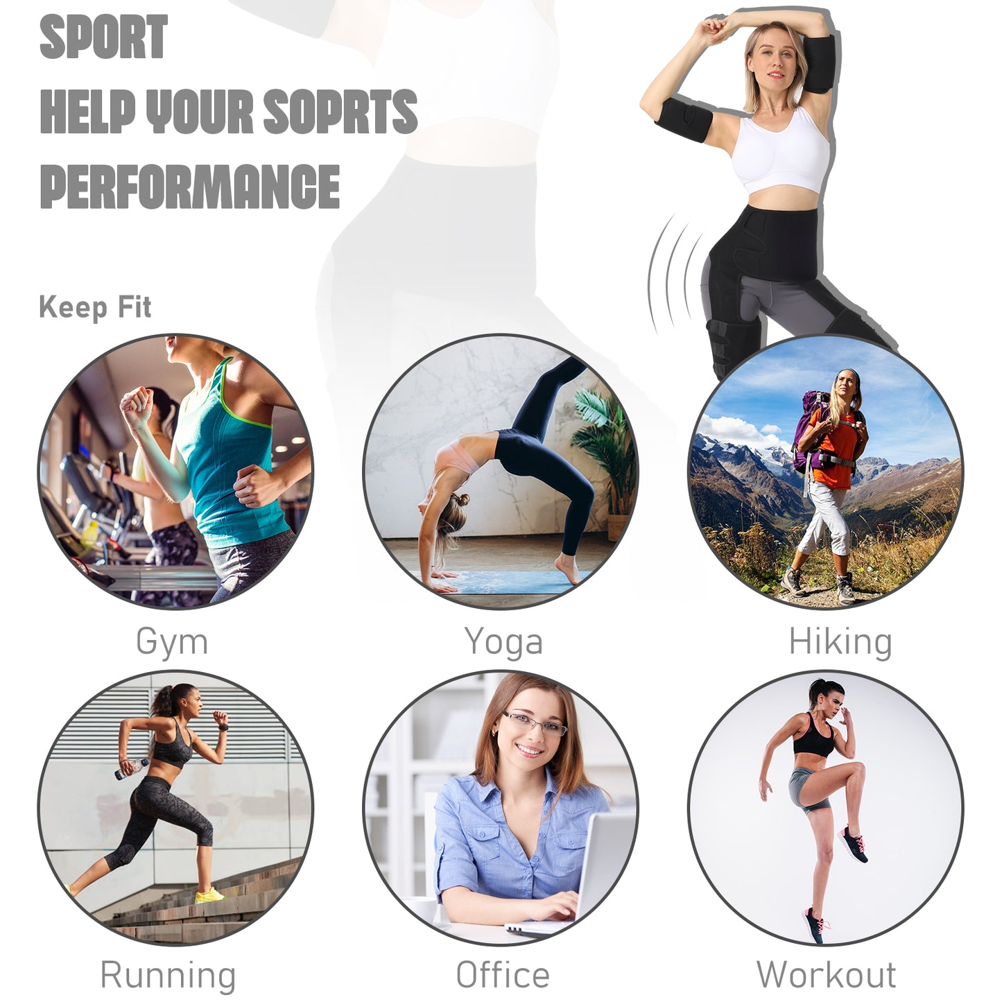 Waist & Thigh Shaping Belt Set – Full Body Neoprene Trainer