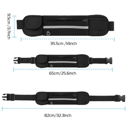 Running Waist Bag – Waterproof Lycra Sports Belt Phone Holder