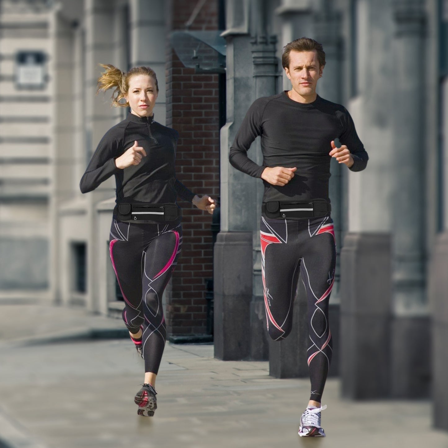 Running Waist Bag – Waterproof Lycra Sports Belt Phone Holder
