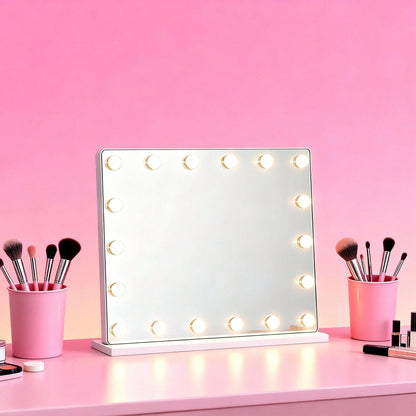 LED Vanity Mirror with 15 Bulbs – Studio Makeup Lighting