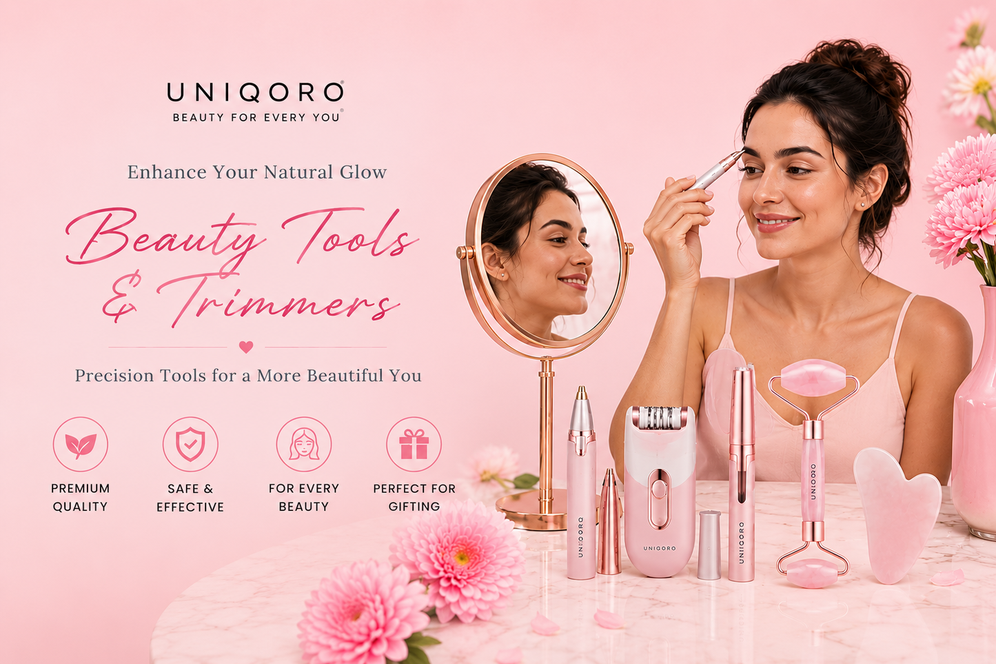 2-in-1 Heated Eyelash Curler & Eyebrow Trimmer – Women