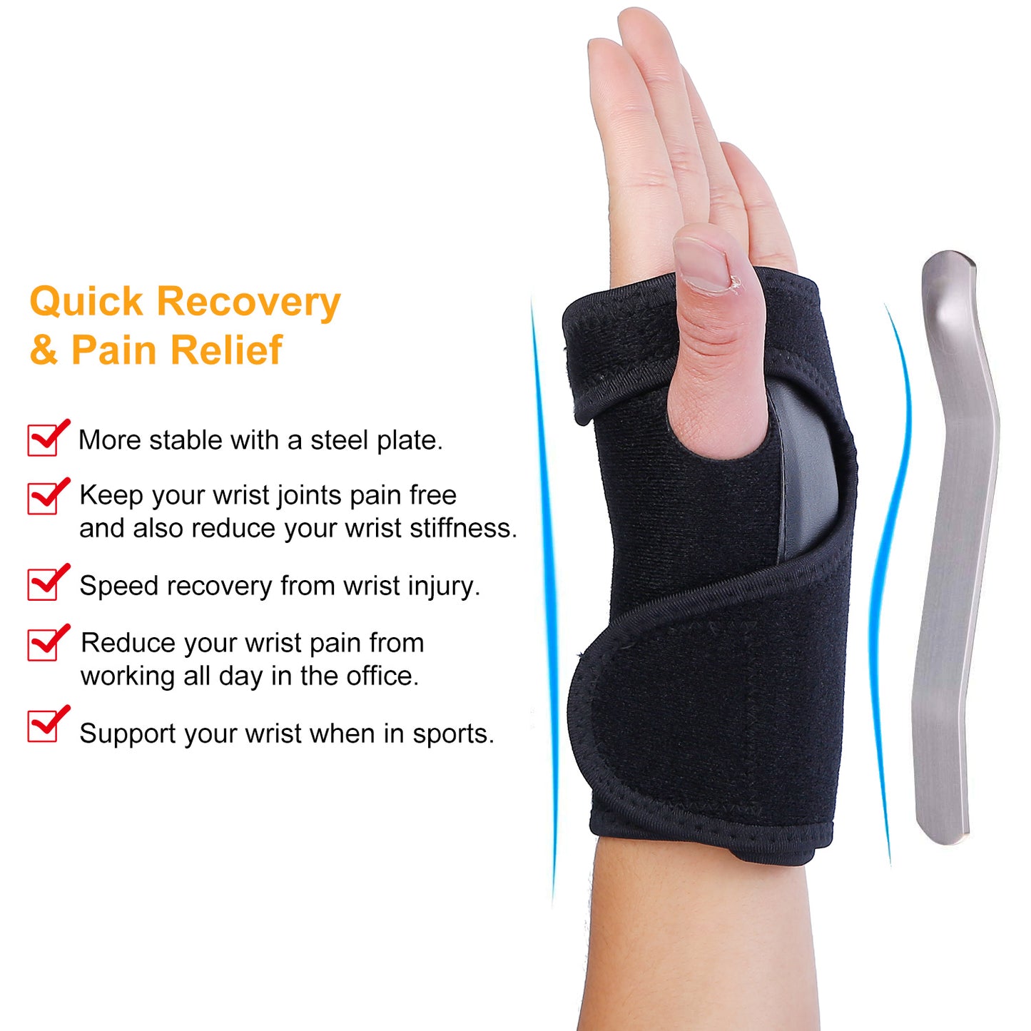 Carpal Tunnel Wrist Brace – Night Splint Median Nerve Relief