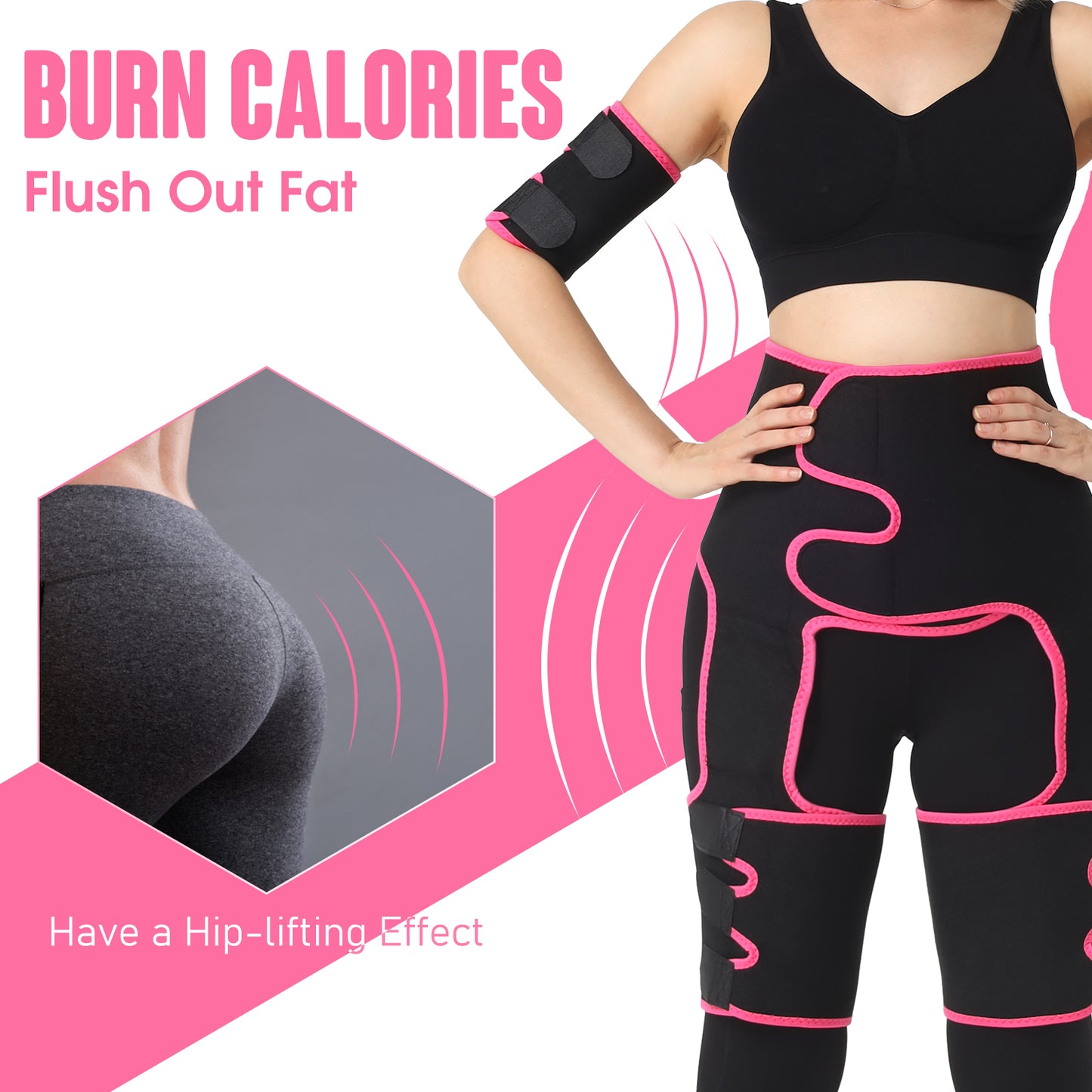 Waist & Thigh Shaping Belt Set – Full Body Neoprene Trainer