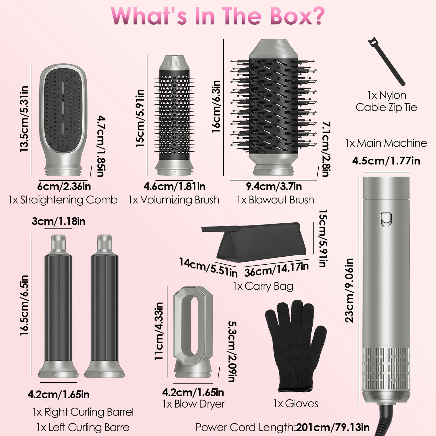 6-in-1 Hot Air Styler – Blow Dryer Brush Curler Combo