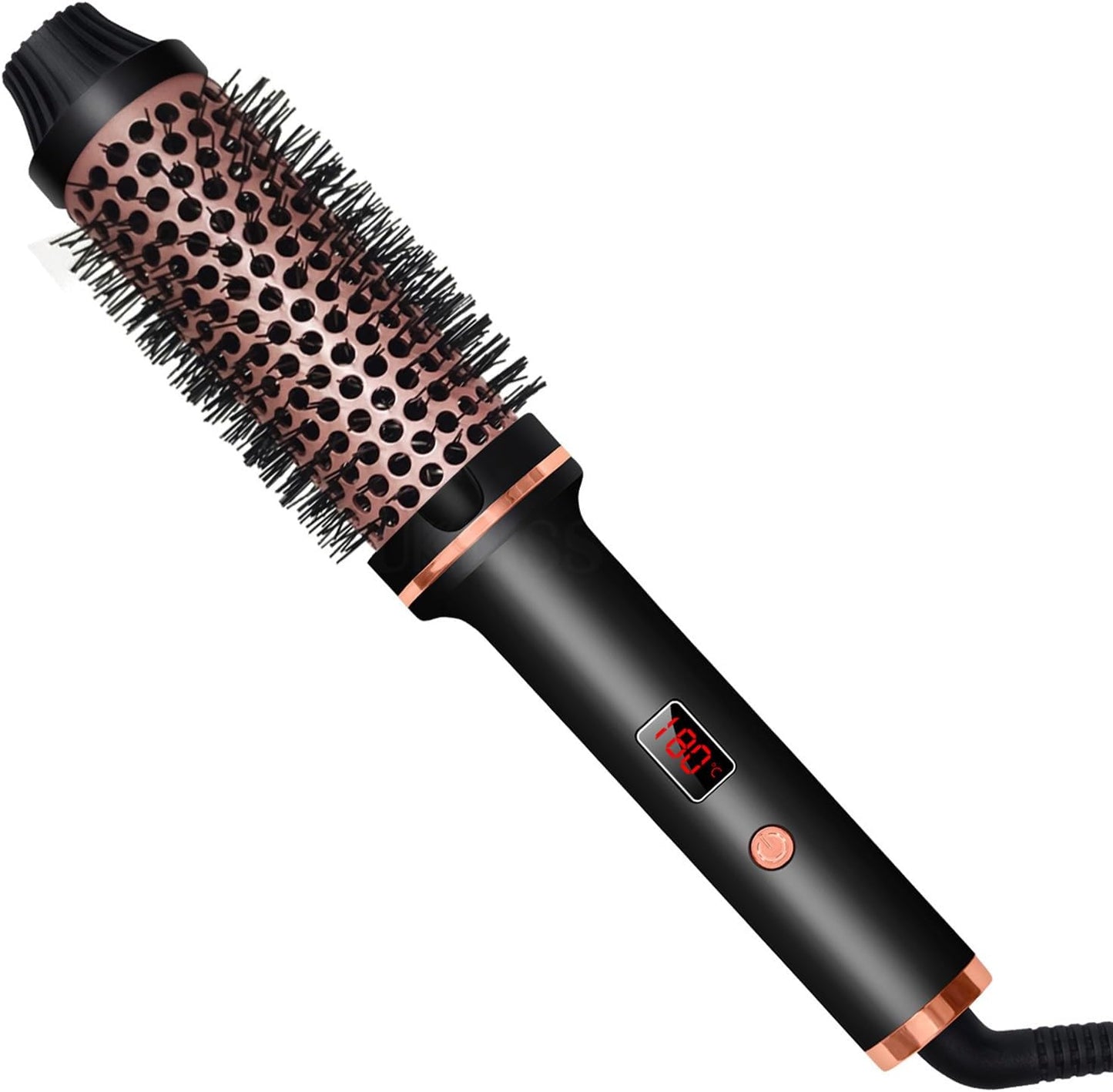 Ceramic Tourmaline Curling Iron Brush – 1.5" Dual Voltage