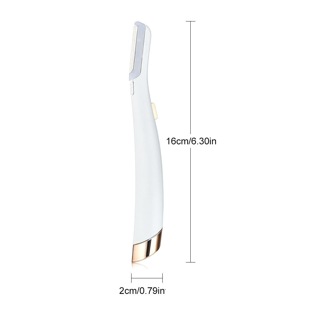 Electric Eyebrow Trimmer – LED Painless Facial Hair Remover