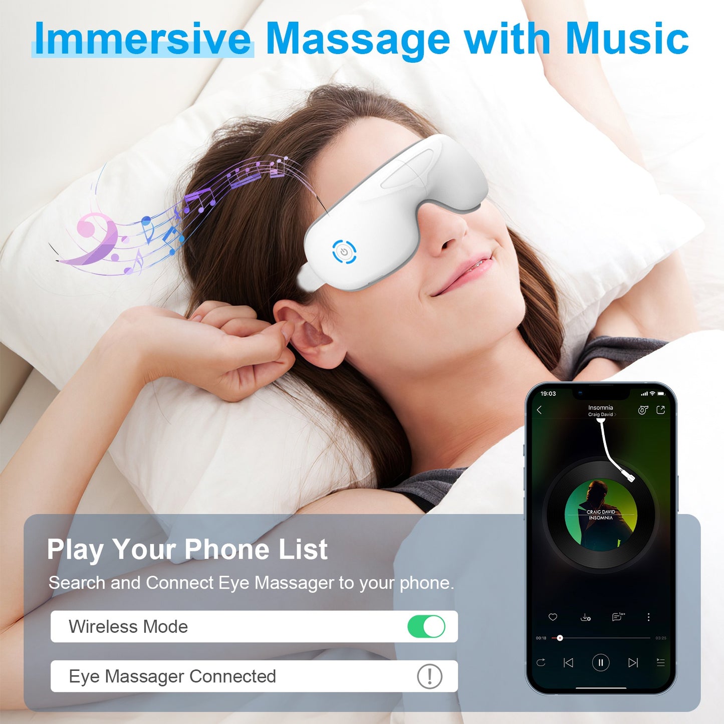 Eye Massager with Heat – Air Pressure Vibration Stress Relief