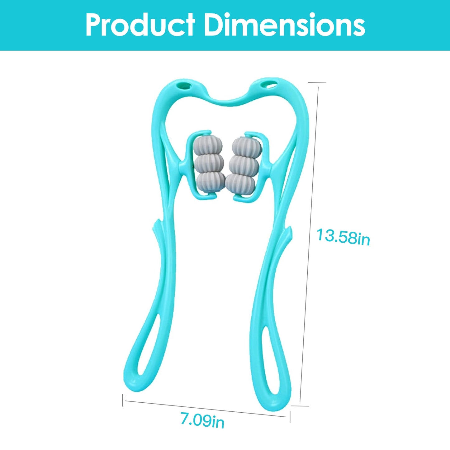 Neck Roller Massager – 360° 6-Ball Manual Trigger Point