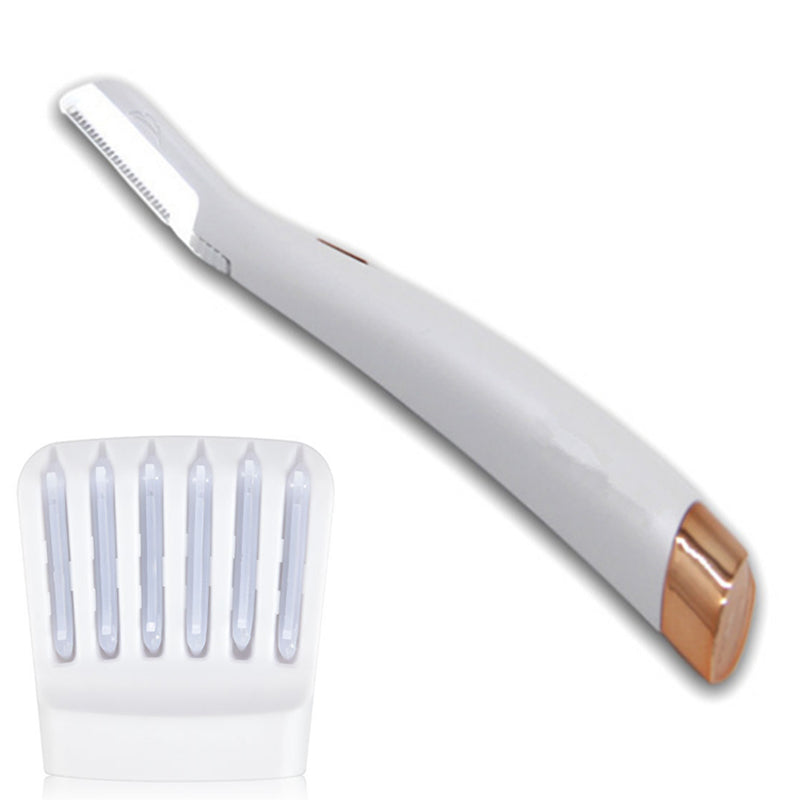 Electric Eyebrow Trimmer – LED Painless Facial Hair Remover