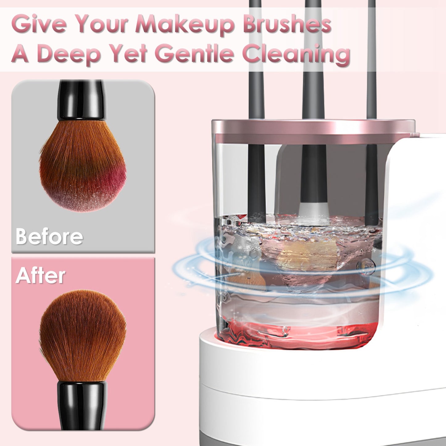 Electric Makeup Brush Cleaner – 4-in-1 UV Sterilizer Machine