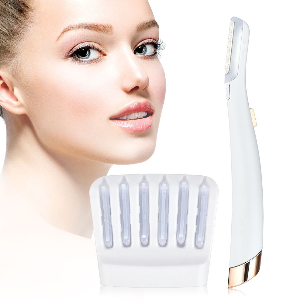 Electric Eyebrow Trimmer – LED Painless Facial Hair Remover