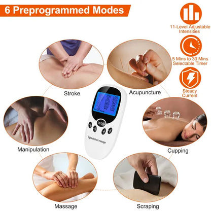 TENS EMS Muscle Stimulator – Dual Channel Pain Relief Device