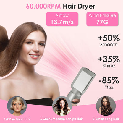 6-in-1 Hot Air Styler – Blow Dryer Brush Curler Combo