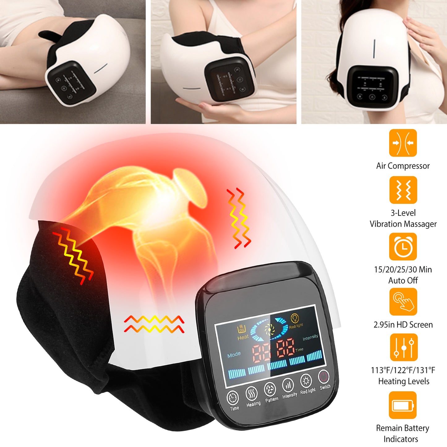 Electric Knee Massager – Infrared Heat Air Pressure Therapy