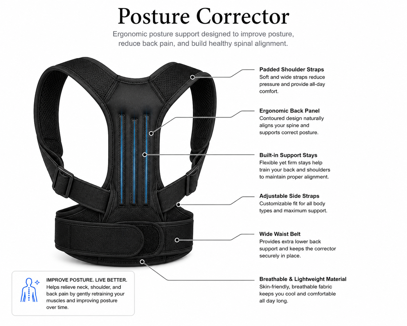 Waist Trainer Corset – Tummy Control Body Shaper Zipper Women