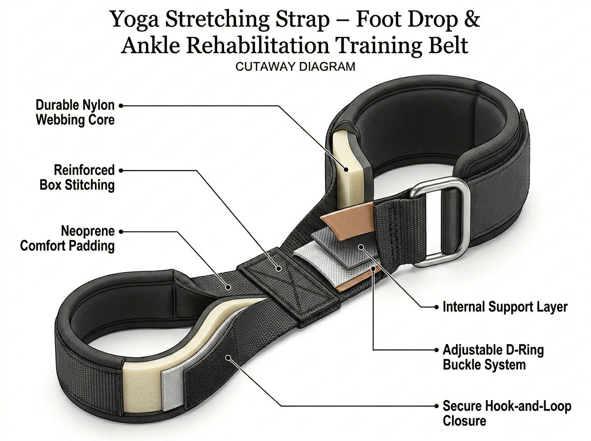 Yoga Stretching Belt – Foot Drop Ankle Rehab Training Strap
