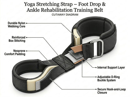 Yoga Stretching Belt – Foot Drop Ankle Rehab Training Strap