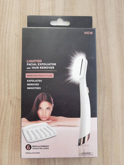 Electric Eyebrow Trimmer – LED Painless Facial Hair Remover