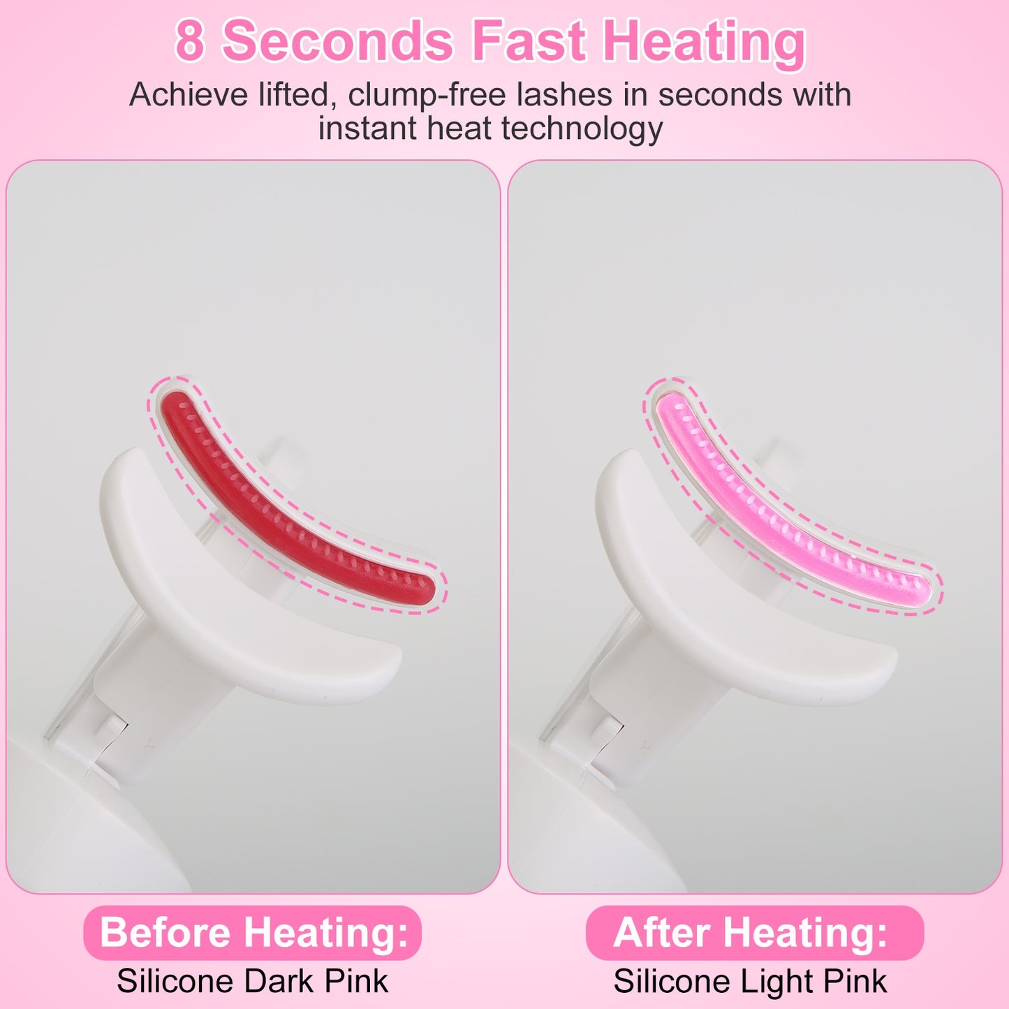 Heated Eyelash Curler – USB Rechargeable Anti-Burn 2-Pack