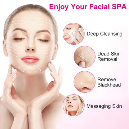 Waterproof Facial Cleansing Brush – 5 Heads Spin Pore Scrubber