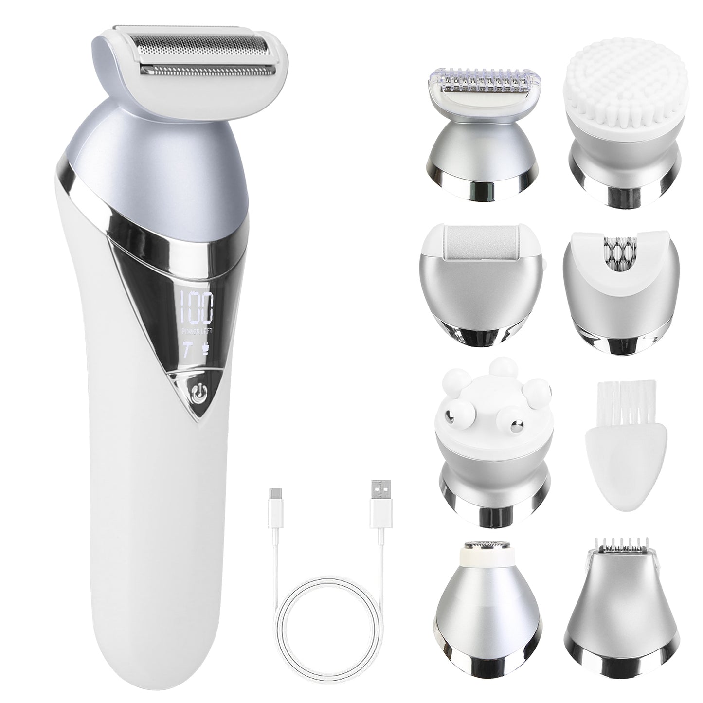 7-in-1 Women Electric Shaver – Full Body Hair Removal Kit