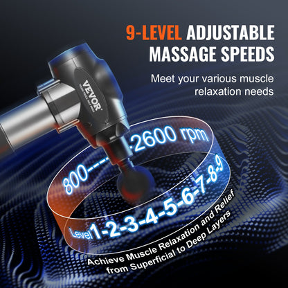 Percussion Massage Gun – 9 Speed 24V 12mm Deep Muscle Recovery