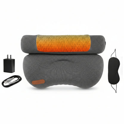 USB Heated Neck Pillow – Memory Foam Cervical Pain Relief