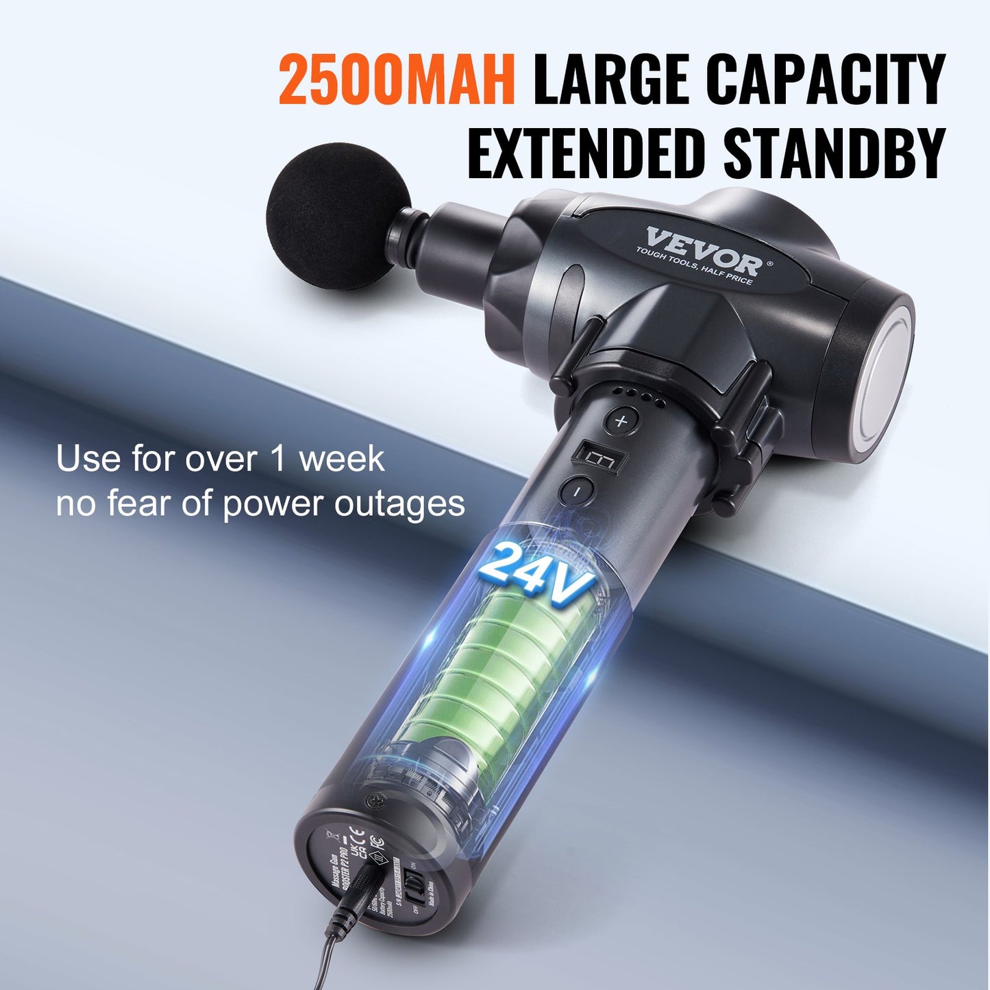 Percussion Massage Gun – 9 Speed 24V 12mm Deep Muscle Recovery