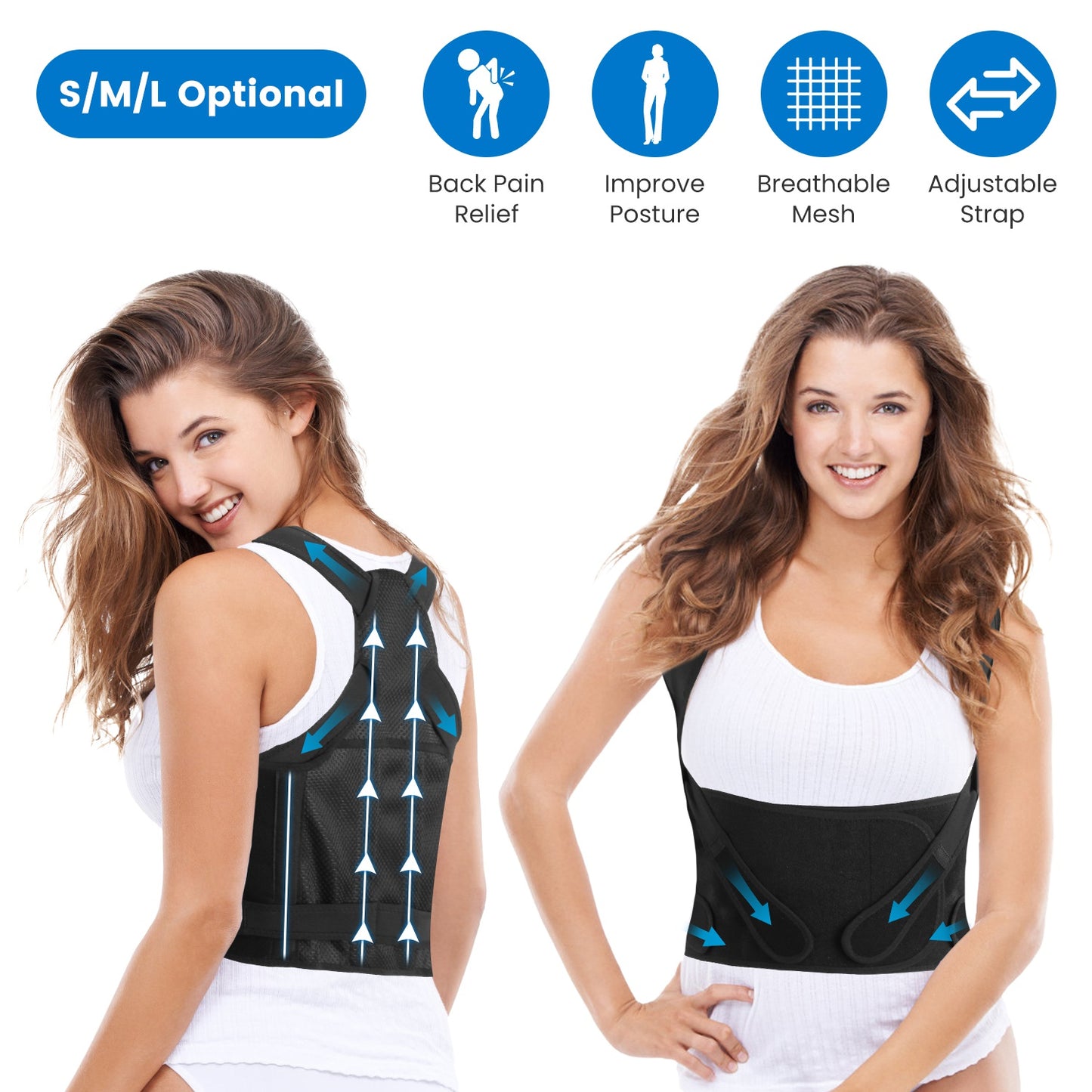 Posture Corrector Brace – Back Support Kyphosis Fix