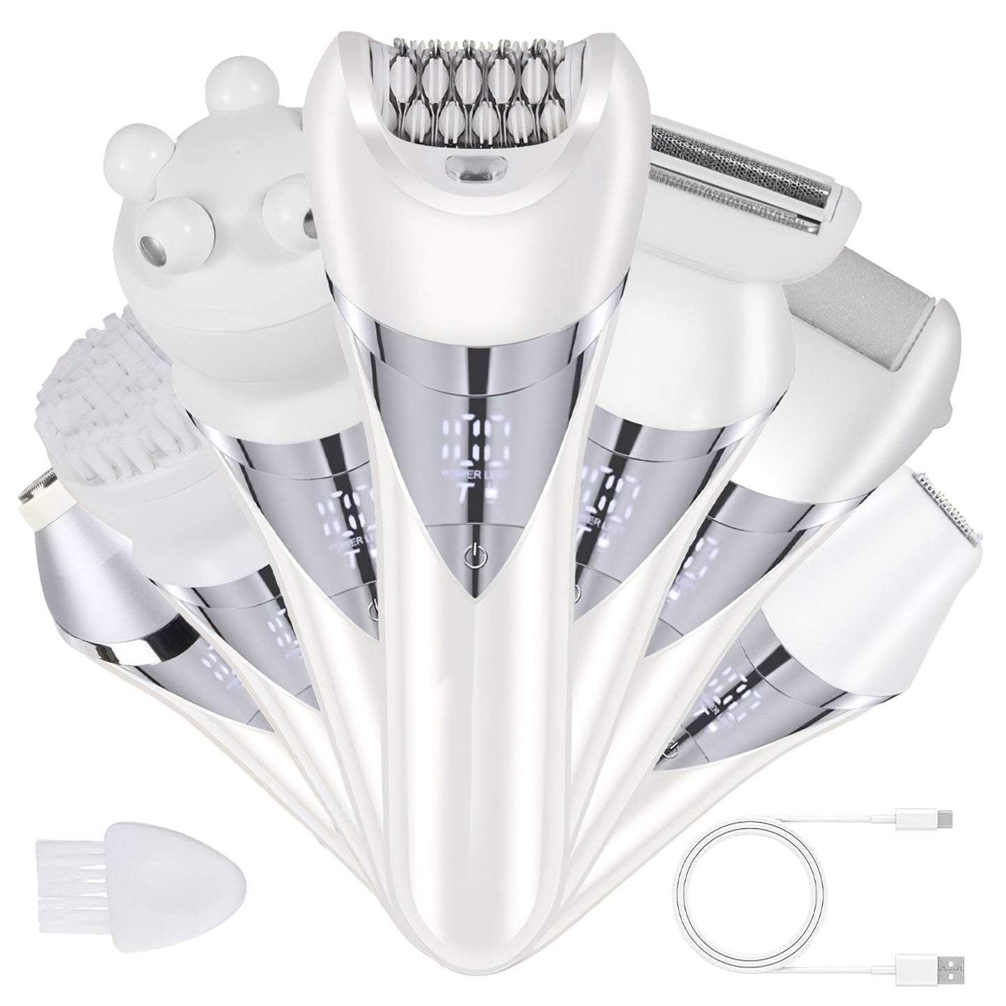 7-in-1 Women Electric Shaver – Full Body Hair Removal Kit