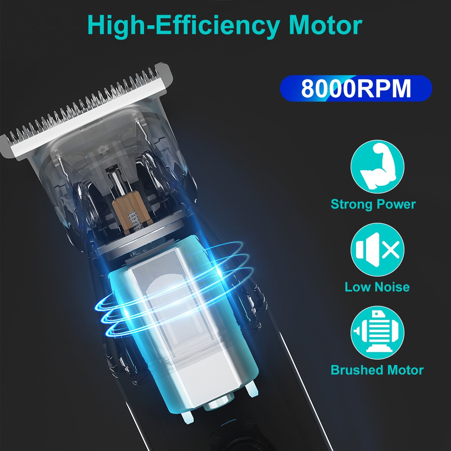 Beard Trimmer for Men – 5-in-1 IPX5 Waterproof Grooming Kit