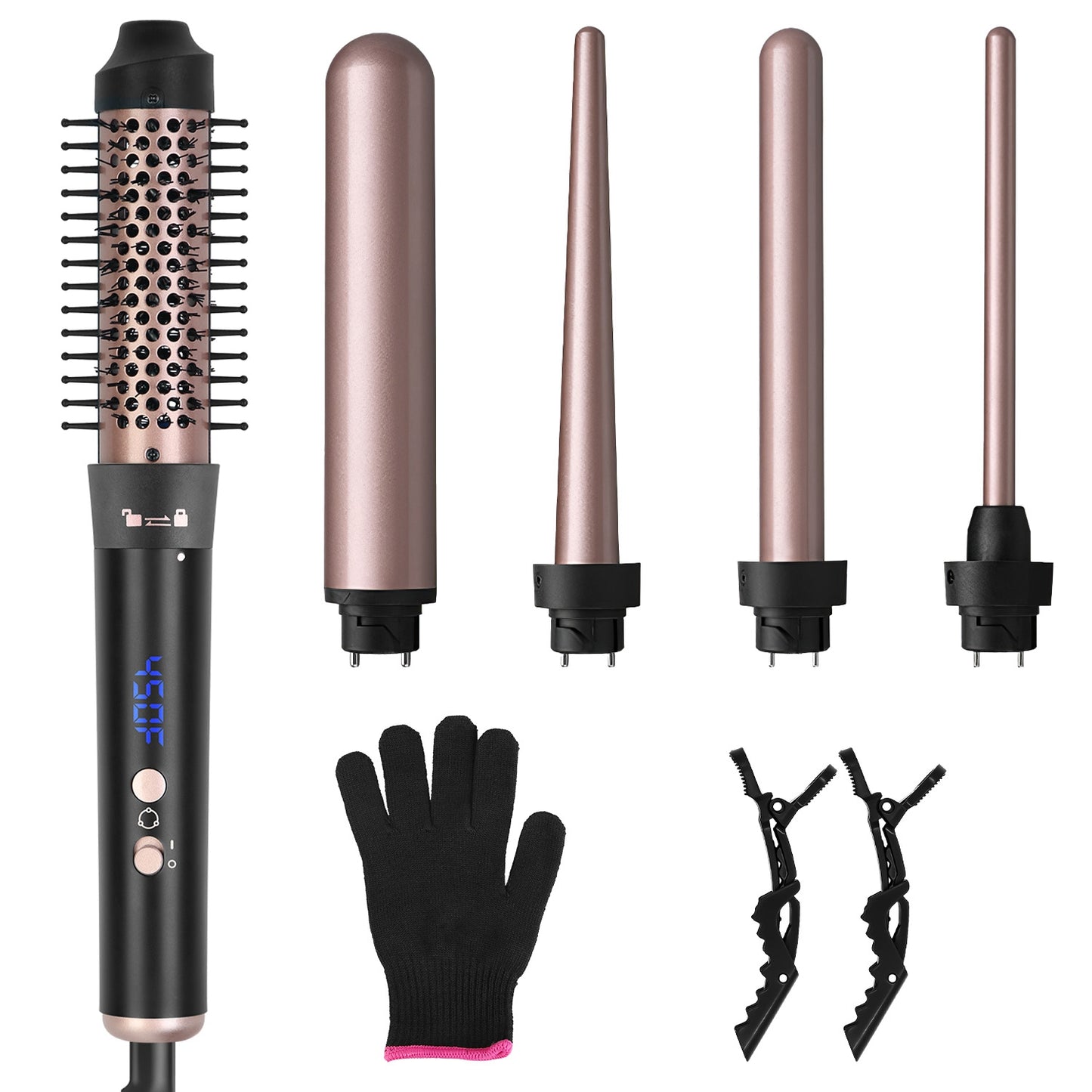 5-in-1 Curling Wand Set – 5 Barrels All Hair Types