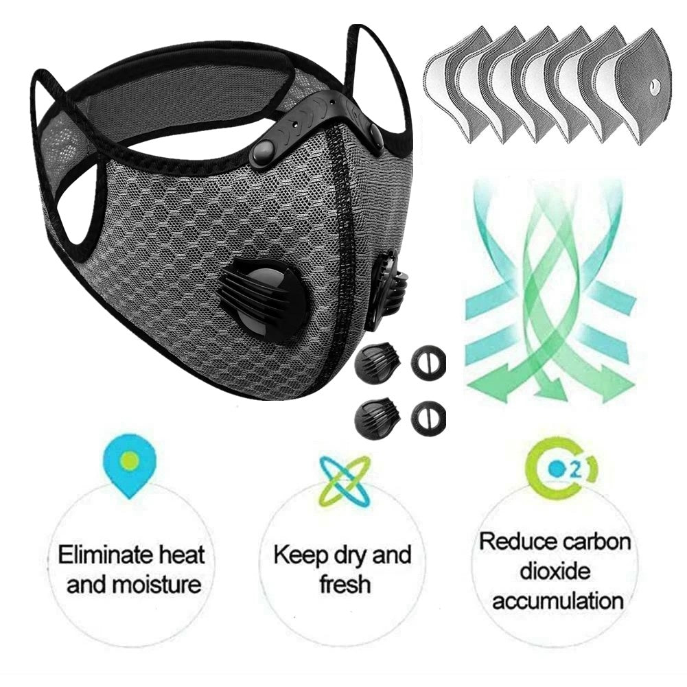 Sports Face Mask – Active Carbon Anti-Dust Cycling Running