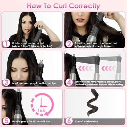 6-in-1 Hot Air Styler – Blow Dryer Brush Curler Combo