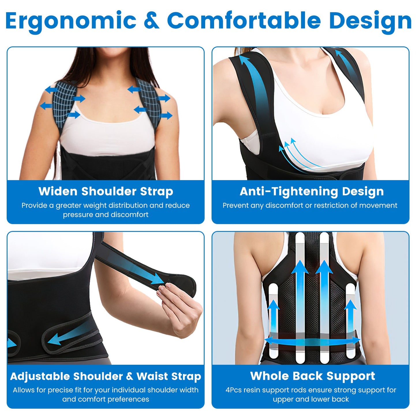 Posture Corrector Brace – Back Support Kyphosis Fix