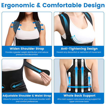 Posture Corrector Brace – Back Support Kyphosis Fix