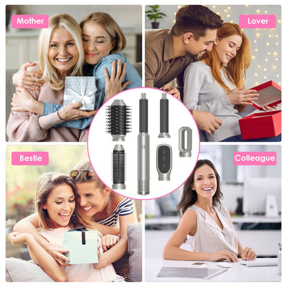 6-in-1 Hot Air Styler – Blow Dryer Brush Curler Combo