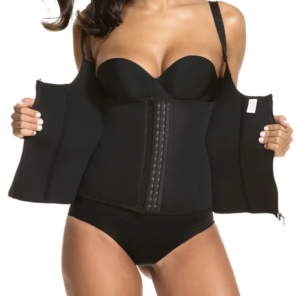 Waist Trainer Corset – Tummy Control Body Shaper Zipper Women