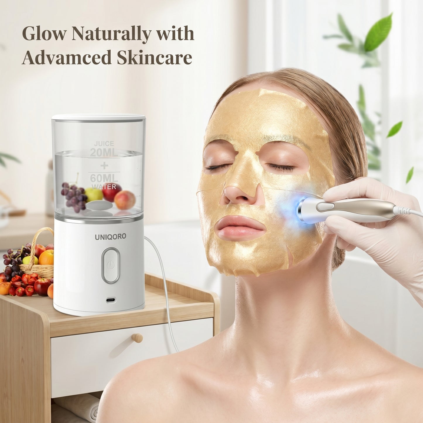 LED Face Mask Rechargeable – Mini Red Light Anti-Aging Therapy